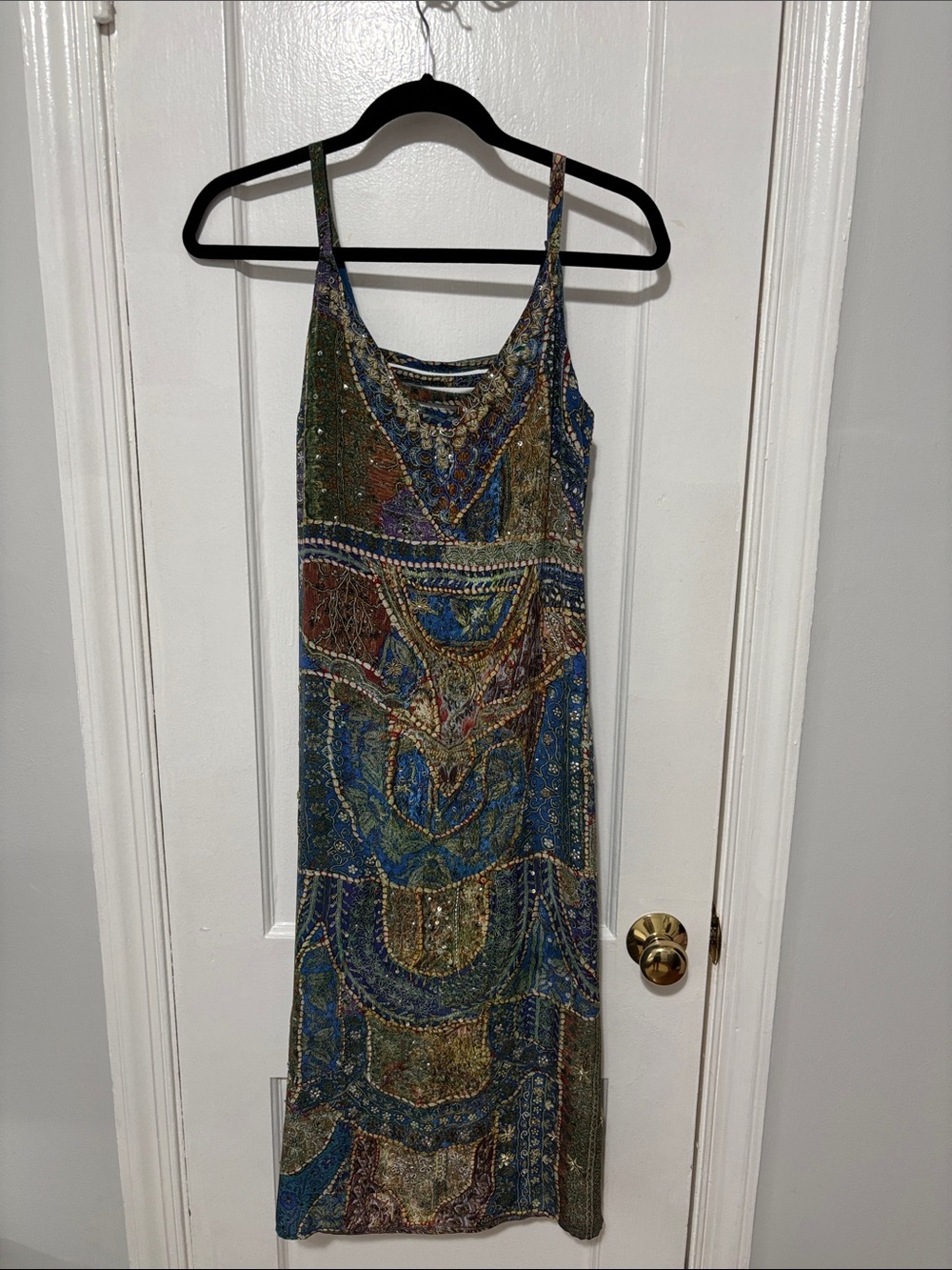 Leifsdottir Sennen Beaded Silk Midi Dress - Picture 5 of 8